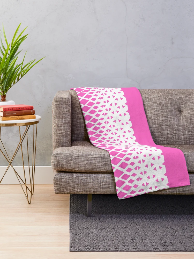 Thumbnail 2 of 6, Throw Blanket, Pink Diamond Pattern designed and sold by ForgeCreativity.