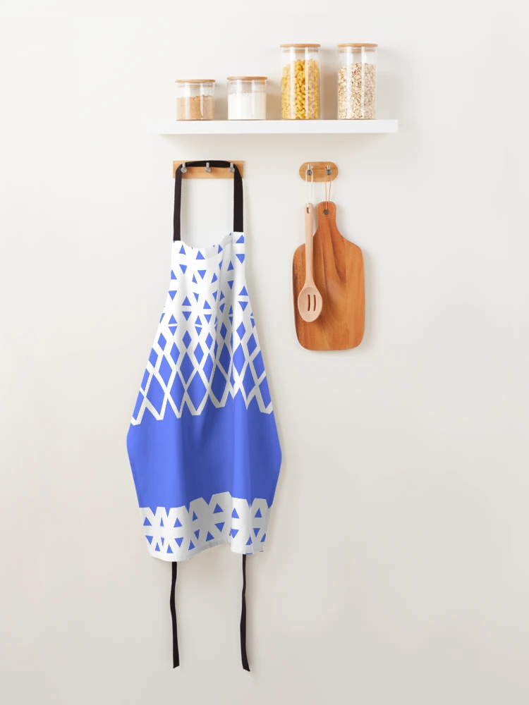Thumbnail 4 of 6, Apron, Blue Diamond Pattern designed and sold by ForgeCreativity.