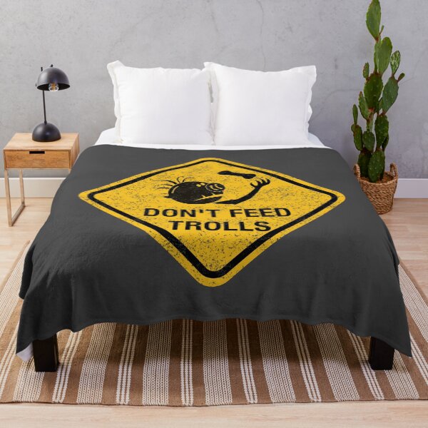 Item preview, Don't Feed Trolls Warning Sign designed and sold by Happy Puppy Print On Demand.