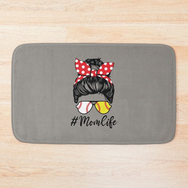 Item preview, Mom Life Softball Baseball Mom Messy Bun Hair Funny Mothers Day  designed and sold by clothesy7.