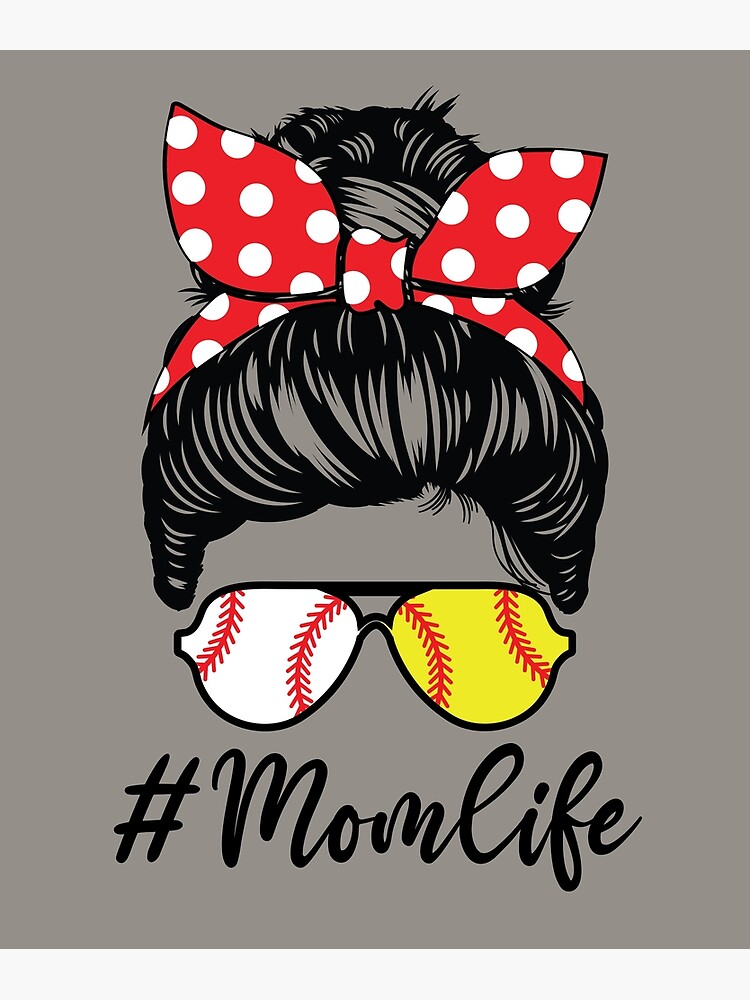 Game Day Baseball Life Softball Life Mom Mothers Day Leopard Poster