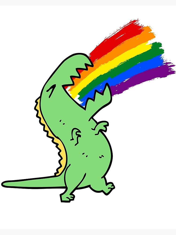 T-Shirt, Tyrannosaurus Rex Shooting Rainbow Laser, Dinosaur