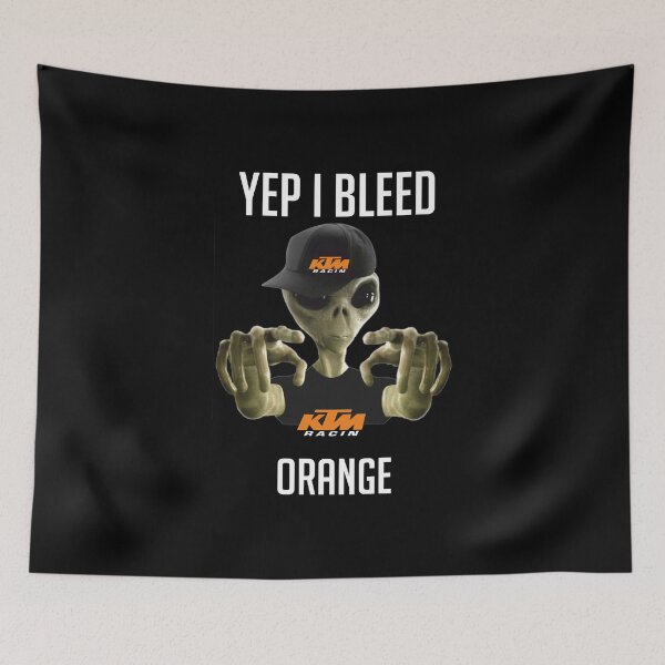 Item preview, Motorbike Supermoto Enduro Racing Alien I Bleed Orange designed and sold by sidollar.