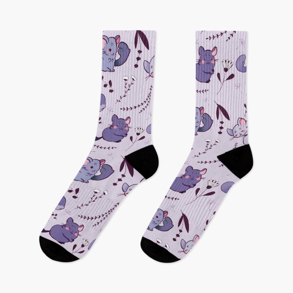 Item preview, Chinchilla- Cute Purple and White Cartoon Animal Pattern designed and sold by TheRainbowRoom.
