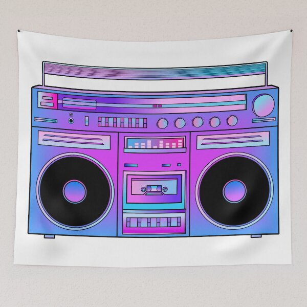 Item preview, Musical Cotton Candy Blue Pink Boombox  designed and sold by Deborah Camp.