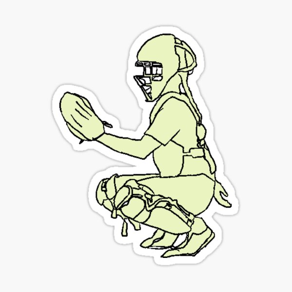 Softball Catcher Sticker By Madisonhundley Redbubble