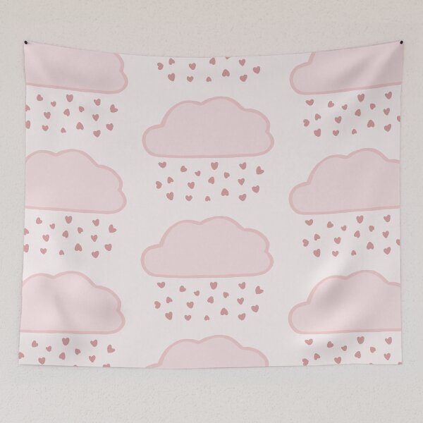 Item preview, Pink heart raining cloud/ darker version designed and sold by muffinstandd.
