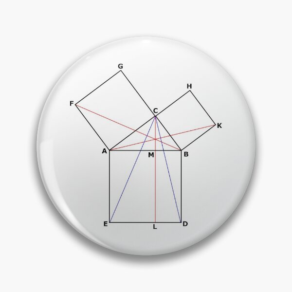 Item preview, Euclid 47th Proposition With Angles Masonic Design designed and sold by A Little Shop of Light.