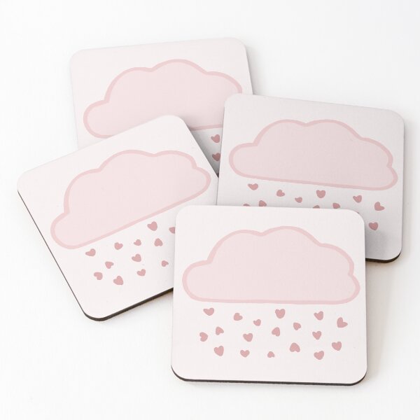 Item preview, Pink heart raining cloud/ darker version designed and sold by muffinstandd.