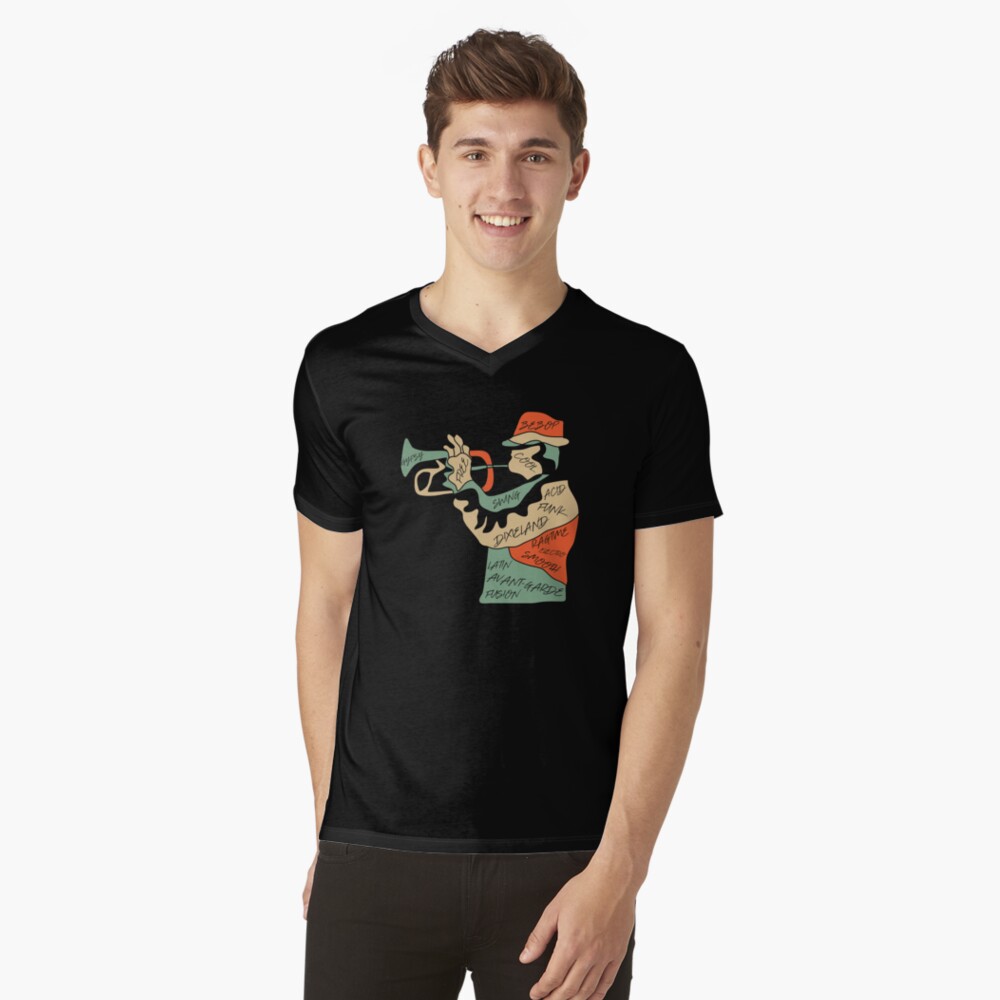 Item preview, V-Neck T-Shirt designed and sold by jazzworldquest.