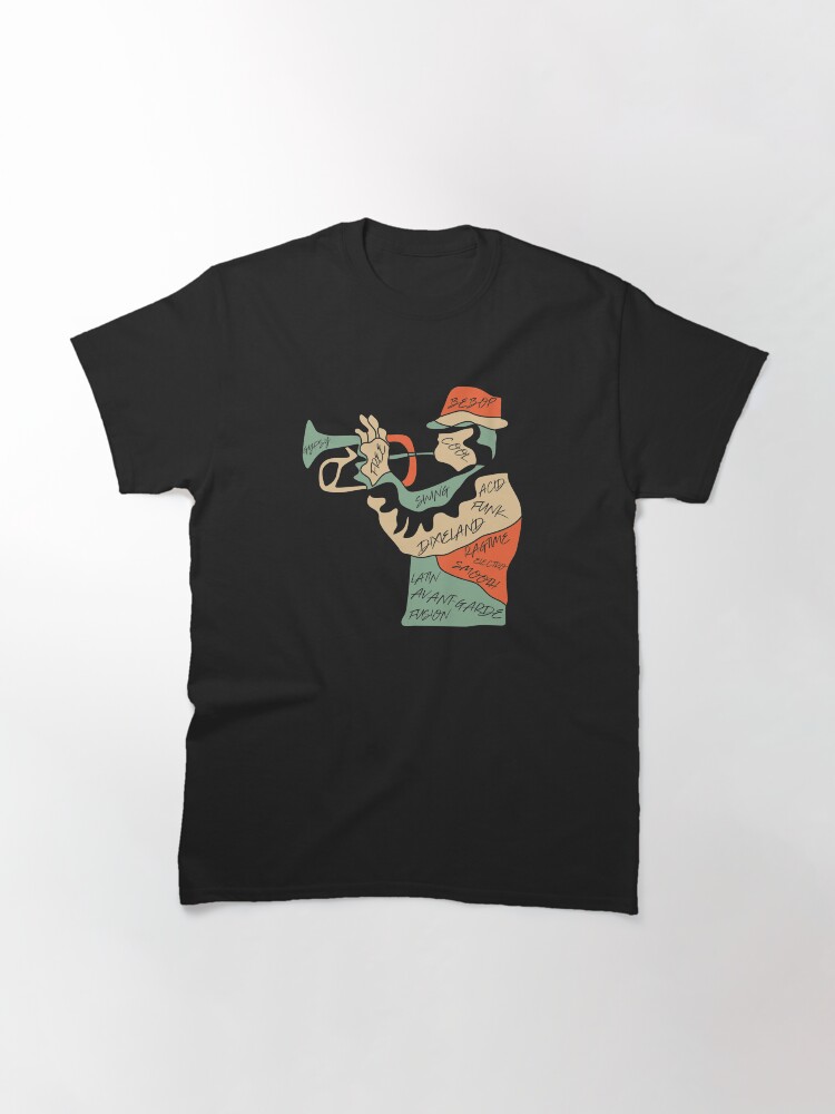 Thumbnail 2 of 7, Classic T-Shirt, Jazz Trumpeter Modern Art Style designed and sold by jazzworldquest.
