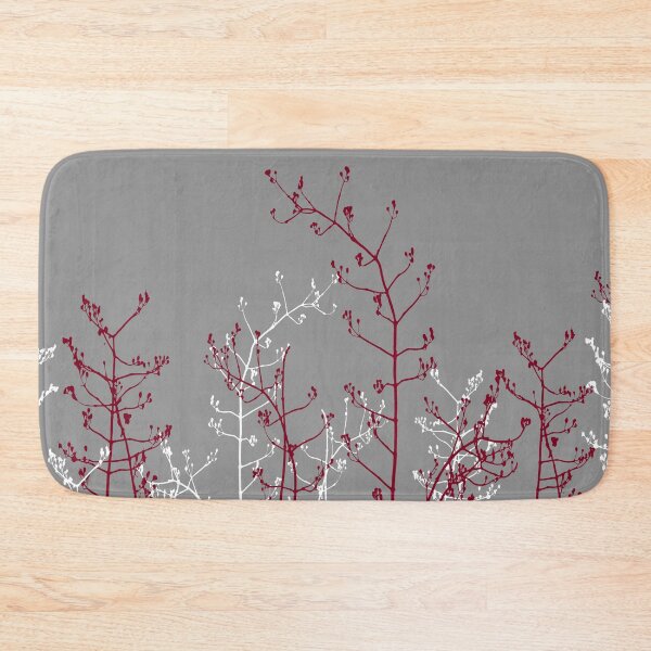 Item preview, Modern Art Gray Burgundy Floral Abstract  designed and sold by tanjica.