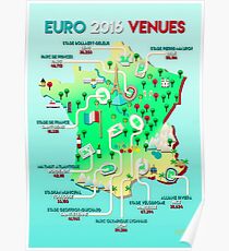 Euro 2016 venues Poster