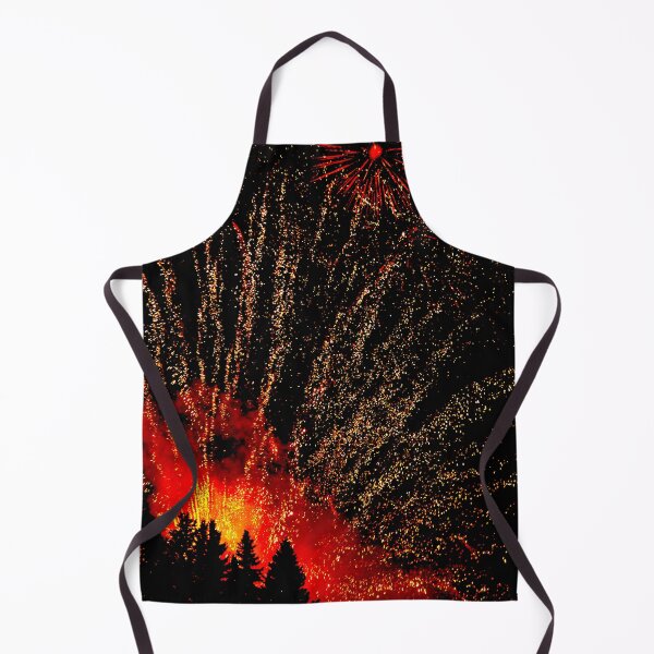 Item preview, Amazing fireworks on the midnight sky, Orange and Red Fireworks designed and sold by GoodVibesOcean.