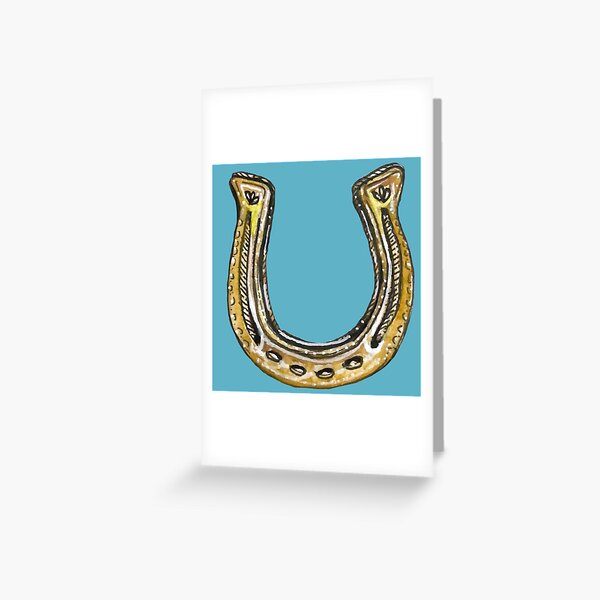 Gold Horse Shoe | Yard Cards