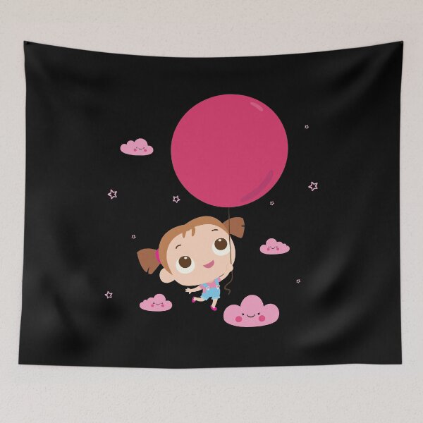 Item preview, Girl balloon & clouds gift child / school child designed and sold by Lenny Stahl.