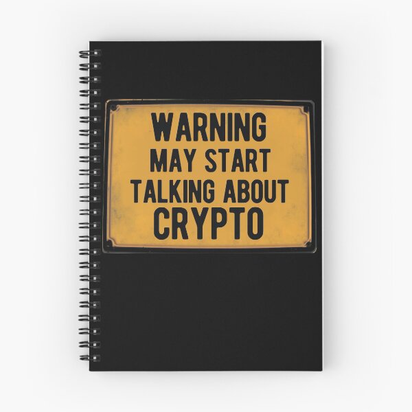 Item preview, Warning may start talking about crypto - funny gift for cryptocurrency investor designed and sold by hyggekrog.