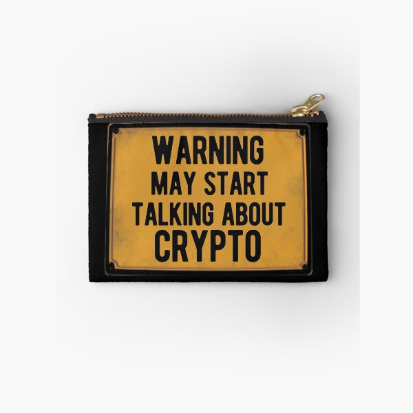 Item preview, Warning may start talking about crypto - funny gift for cryptocurrency investor designed and sold by hyggekrog.