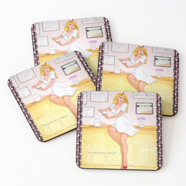 Item preview, The Happy Nurse Pin Up Girl #Covidshot designed and sold by ErnestJoy.
