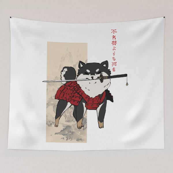 Item preview, Cute Samurai Shiba -- Black Version designed and sold by Alice Cheng.