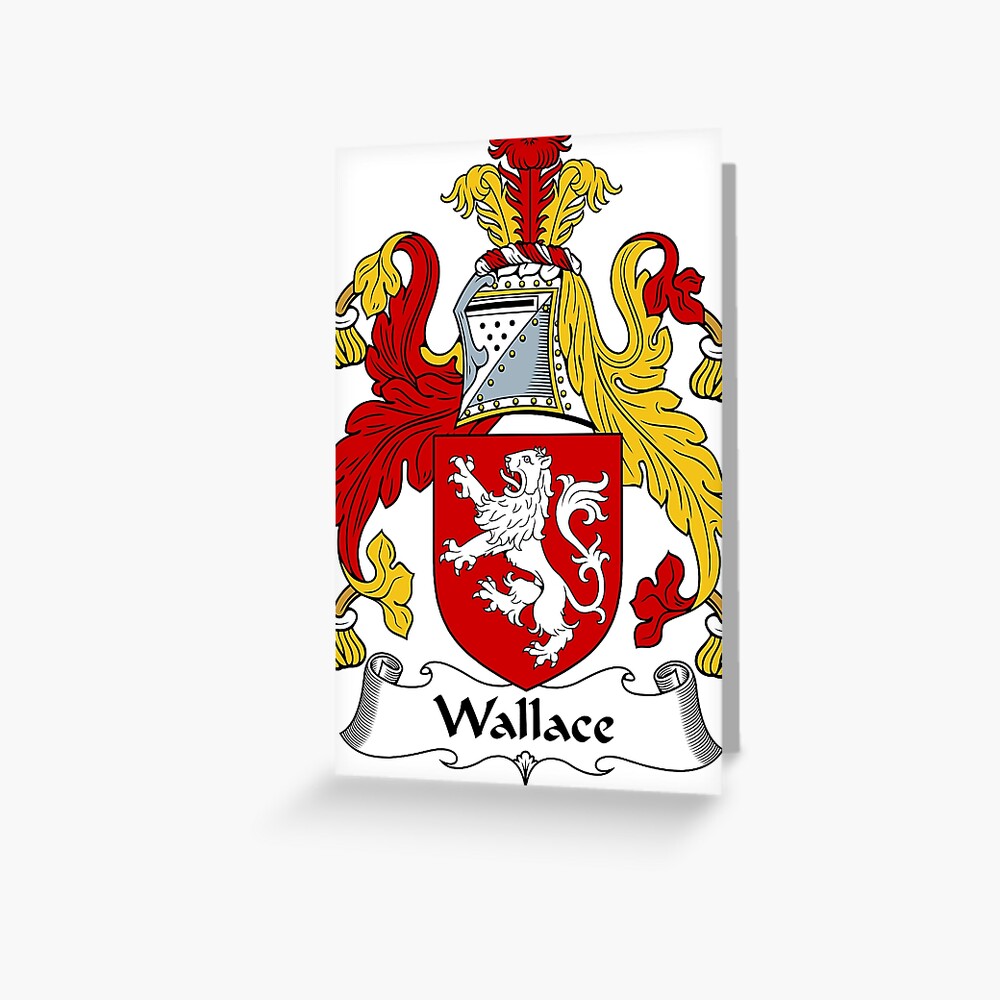 "Wallace Coat of Arms / Wallace Family Crest" Greeting Card for Sale by