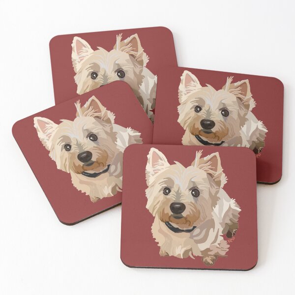 Item preview, west highland terrier portrait designed and sold by kate owens designs.