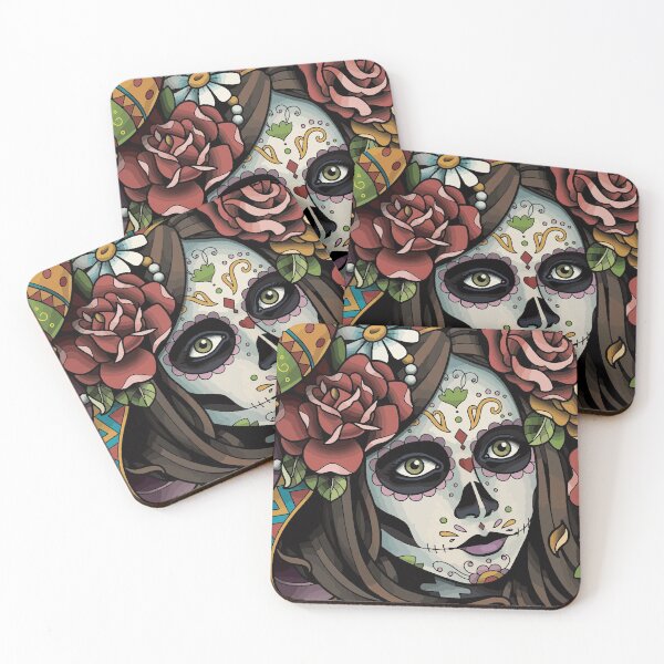 Item preview, colorful carnival girl face designed and sold by Moueddene.