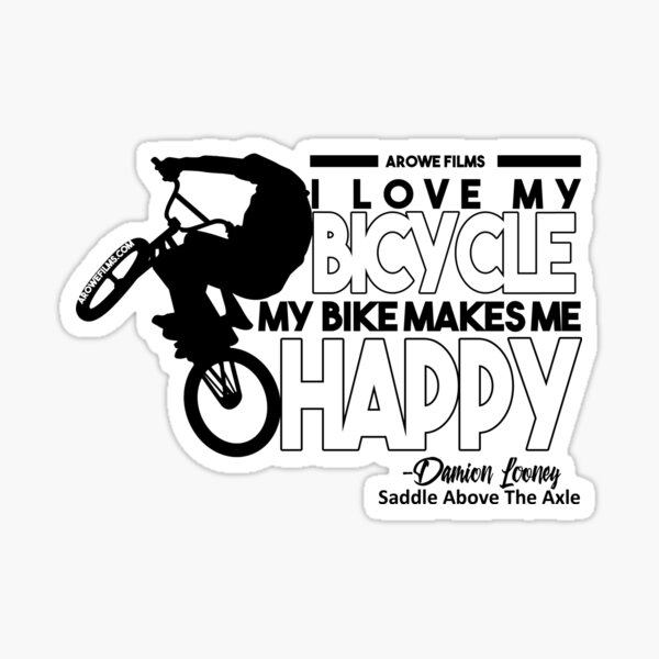 I Love My Bicycle (Black) Sticker