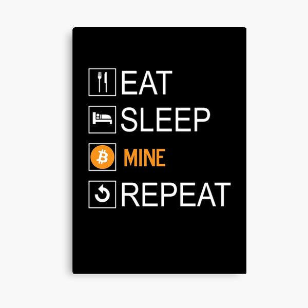 PIXELS EAT SLEEP MINE REPEAT CANVAS WALL ART PLAQUES/PICTURES 