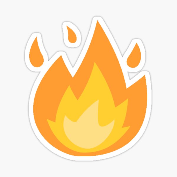 Flame Emoji Stickers | Redbubble