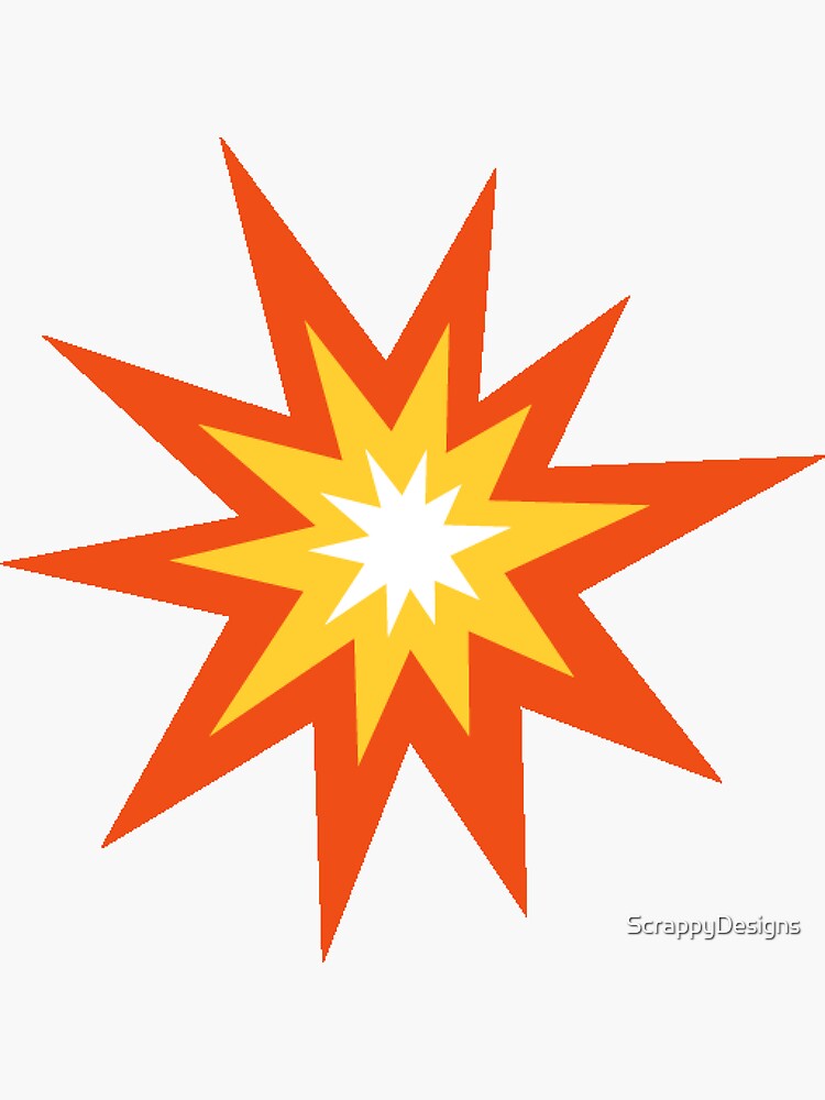 Explosion Emoji Sticker For Sale By ScrappyDesigns Redbubble