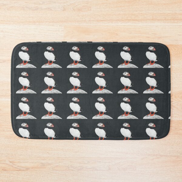 Item preview, Puffin pastel art dark grey background  designed and sold by IslesArt.