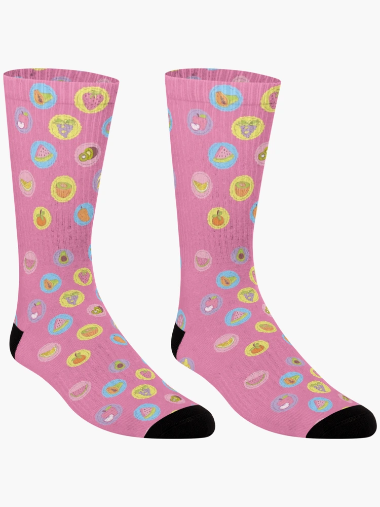 Thumbnail 3 of 5, Socks, Fruity designed and sold by Nini's Designs.