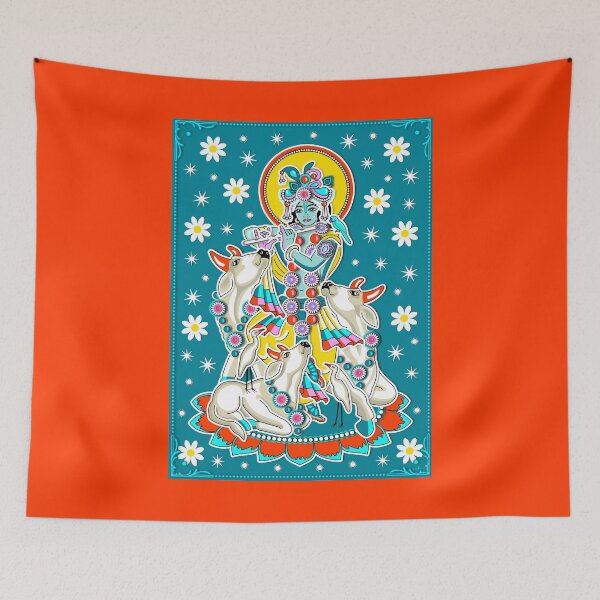 Item preview, Sri Krishna with Cows designed and sold by GundicaArt.