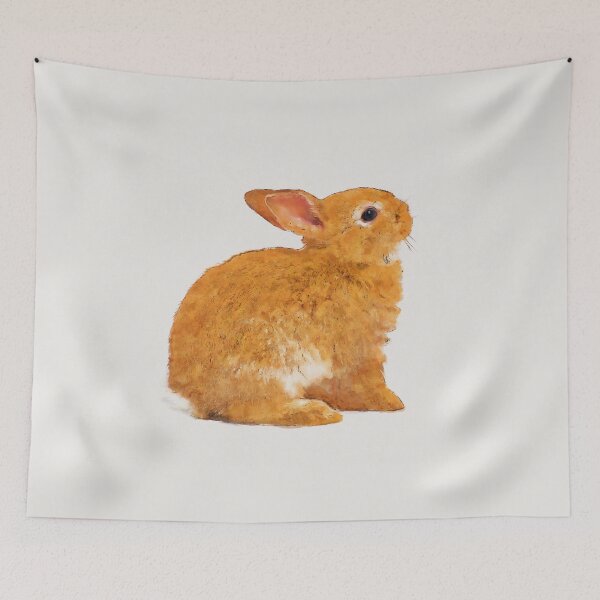 Item preview, Cute ginger watercolor bunny. Small bunny rabbit. Cute animal designed and sold by ramonag1.