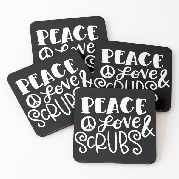 Item preview, Peace Love and Scrubs designed and sold by Miaramar.