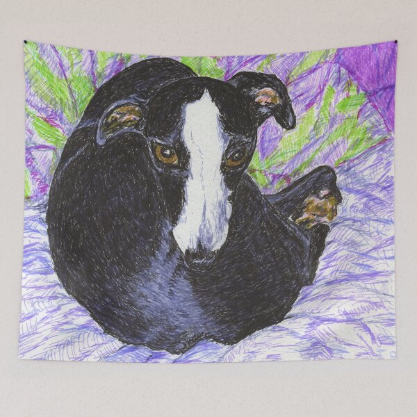 Item preview, Shadow the Whippet designed and sold by LymphomaLass.