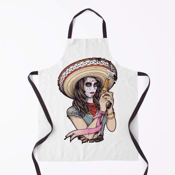 Item preview, carinval girl wearing a sombrero and holding a gun designed and sold by Moueddene.
