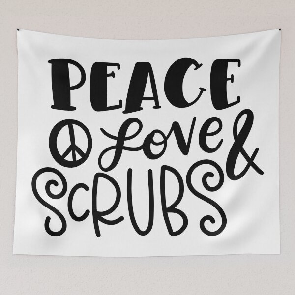 Item preview, Peace Love and Scrubs designed and sold by Miaramar.