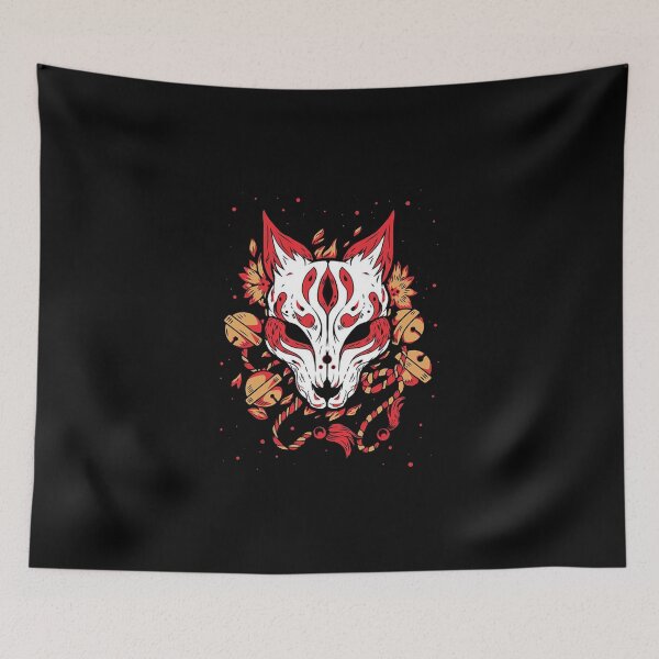 Item preview, Kitsune mask with fire designed and sold by Dase23.