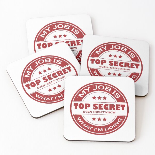 Item preview, Funny My Job is Top Secret Red Stamp Design designed and sold by CynthiaGraphics.