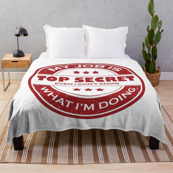 Item preview, Funny My Job is Top Secret Red Stamp Design designed and sold by CynthiaGraphics.