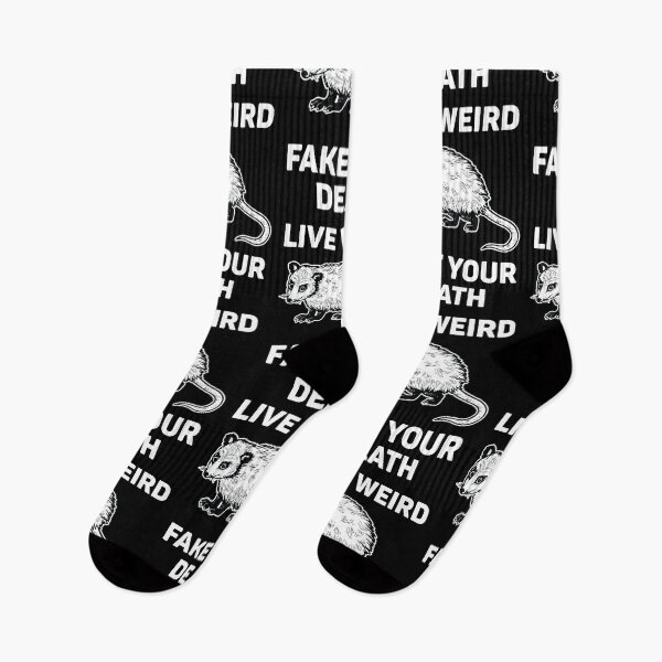 Item preview, Live Weird Fake Your Death Funny Opossum Lover Joke designed and sold by Scratches Tees.