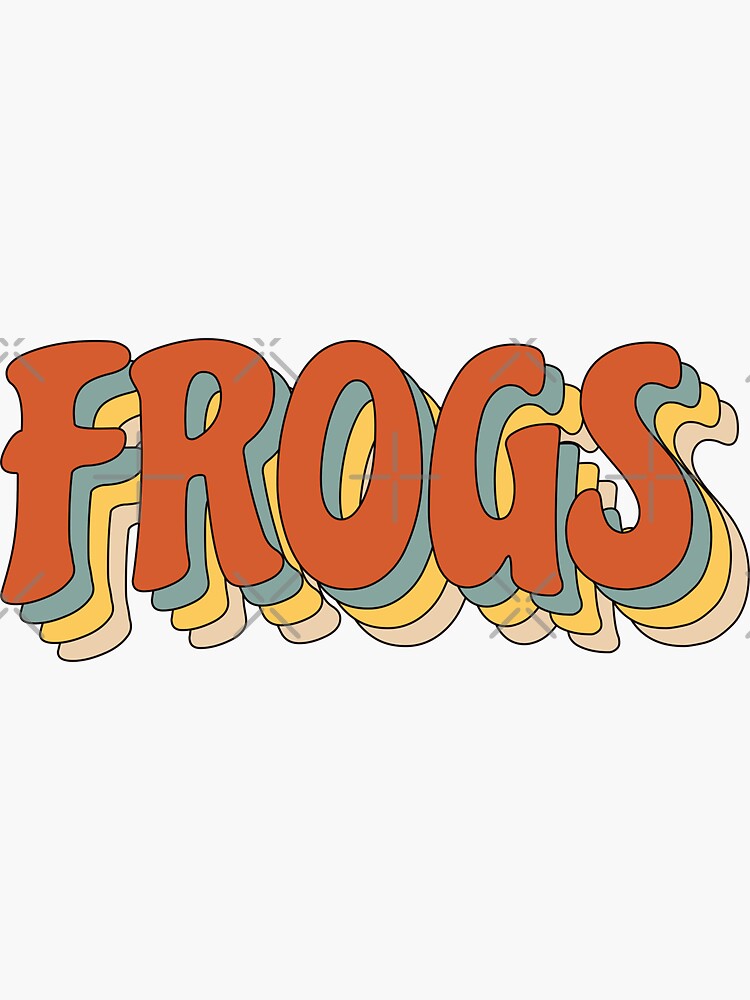 Thumbnail 3 of 3, Sticker, FROGS - Aesthetic Retro designed and sold by ElectricFangs.