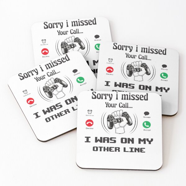 Item preview, Funny Gaming Sorry I Missed Your Call I Was On Other Line, with a phone design for Gamers - Son Gift designed and sold by JustBeStylish.
