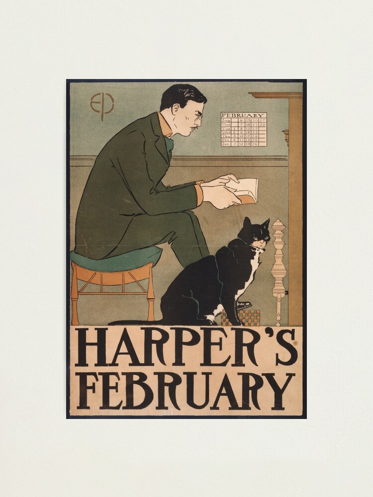 "Harper's February - 1898 Magazine Poster" Photographic Print By ...