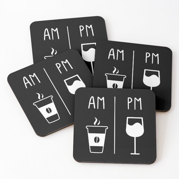 Item preview, AM Coffee PM Red Wine Funny Wine Tasting Joke designed and sold by Scratches Tees.