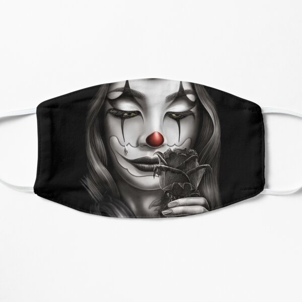 Arte Gráfico De Chica Triste Mascarilla plana