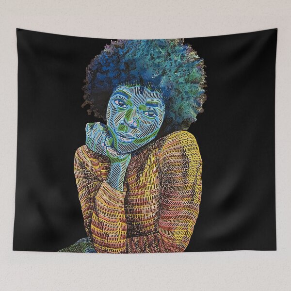 Item preview, Afro Pastel Black Portrait designed and sold by melartsy19.