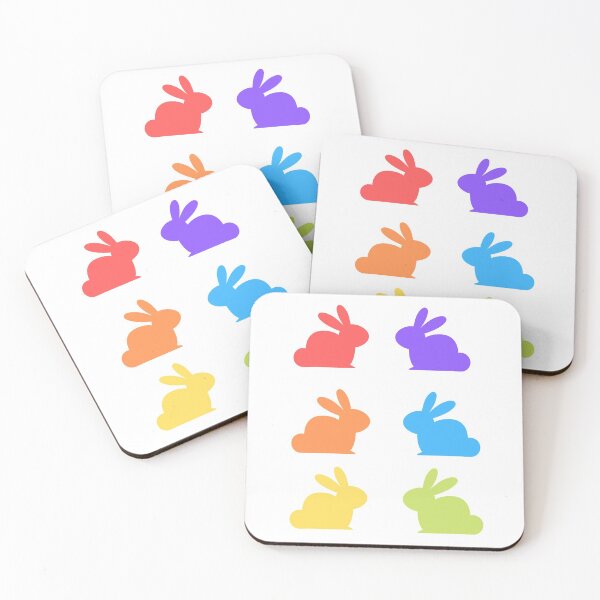 Item preview, Rainbow Coloured Easter Bunnies designed and sold by BlakefourDesign.